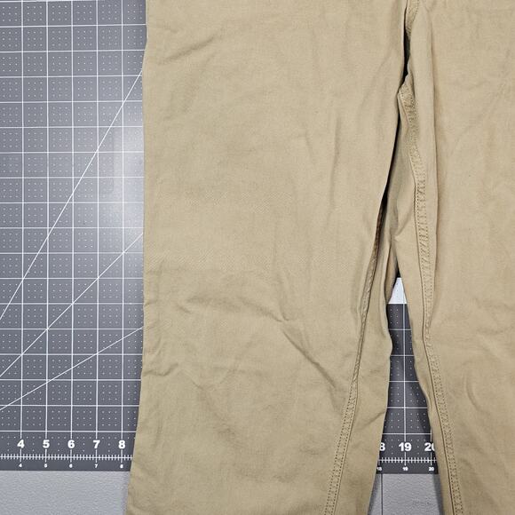 Carhartt Pants Mens 34x36 Brown Rugged Flex Carpenter Canvas Stretch Straight - Picture 3 of 16
